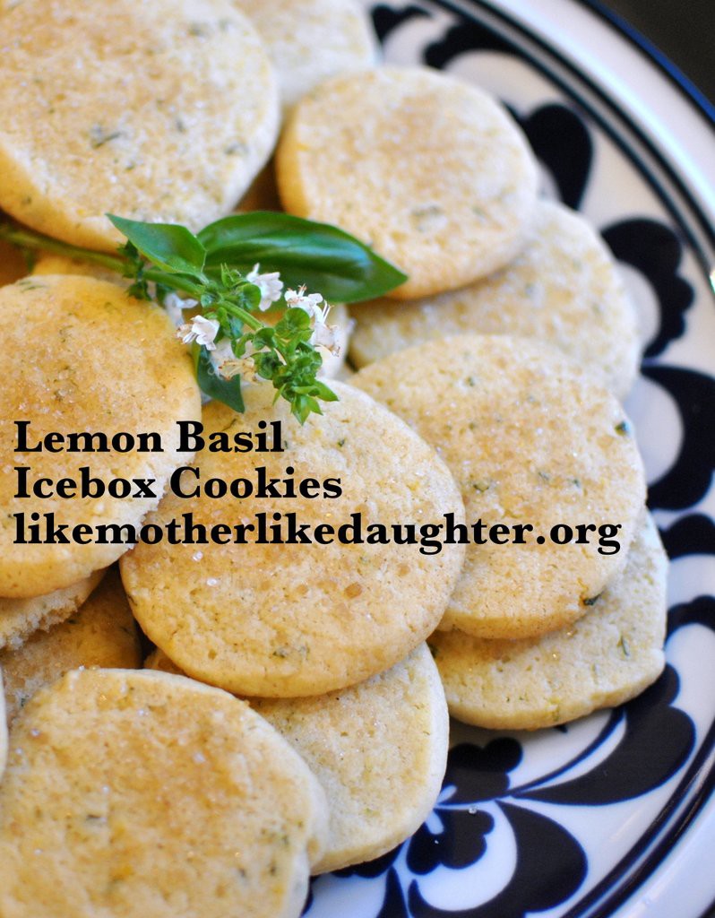Lemon Basil Icebox Cookies