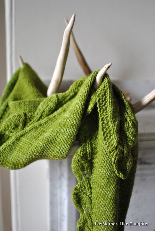 green Saroyan shawl ~ Like Mother, Like Daughter