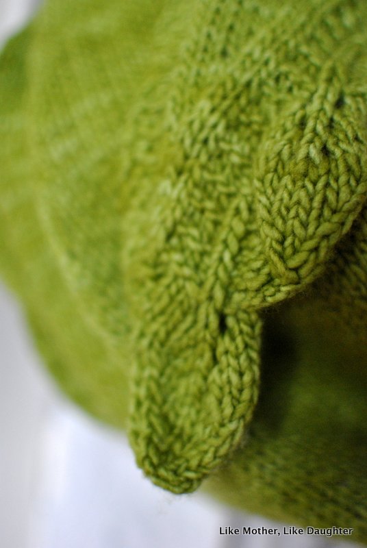 green Saroyan shawl ~ Like Mother, Like Daughter