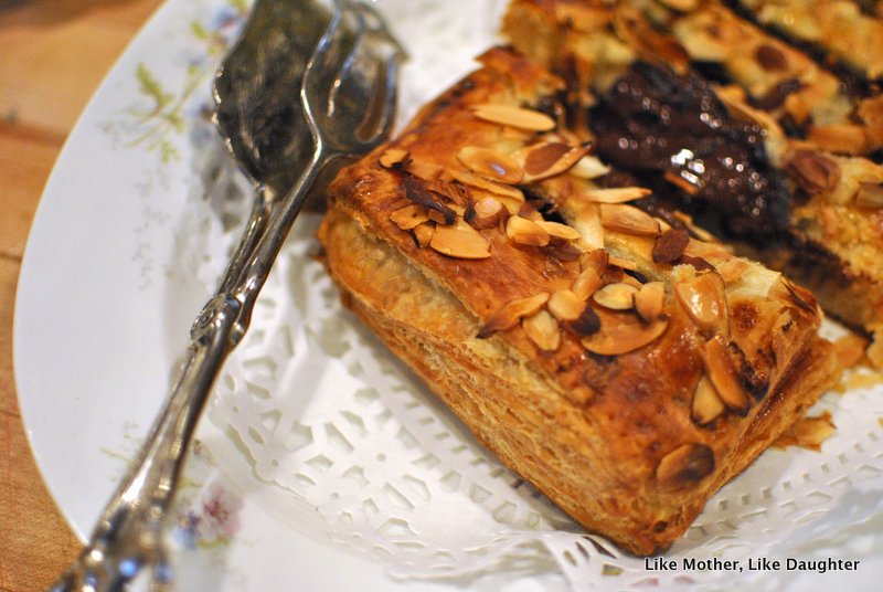 puff pastry with chocolate and almond ~ the method from Like Mother, Like Daughter